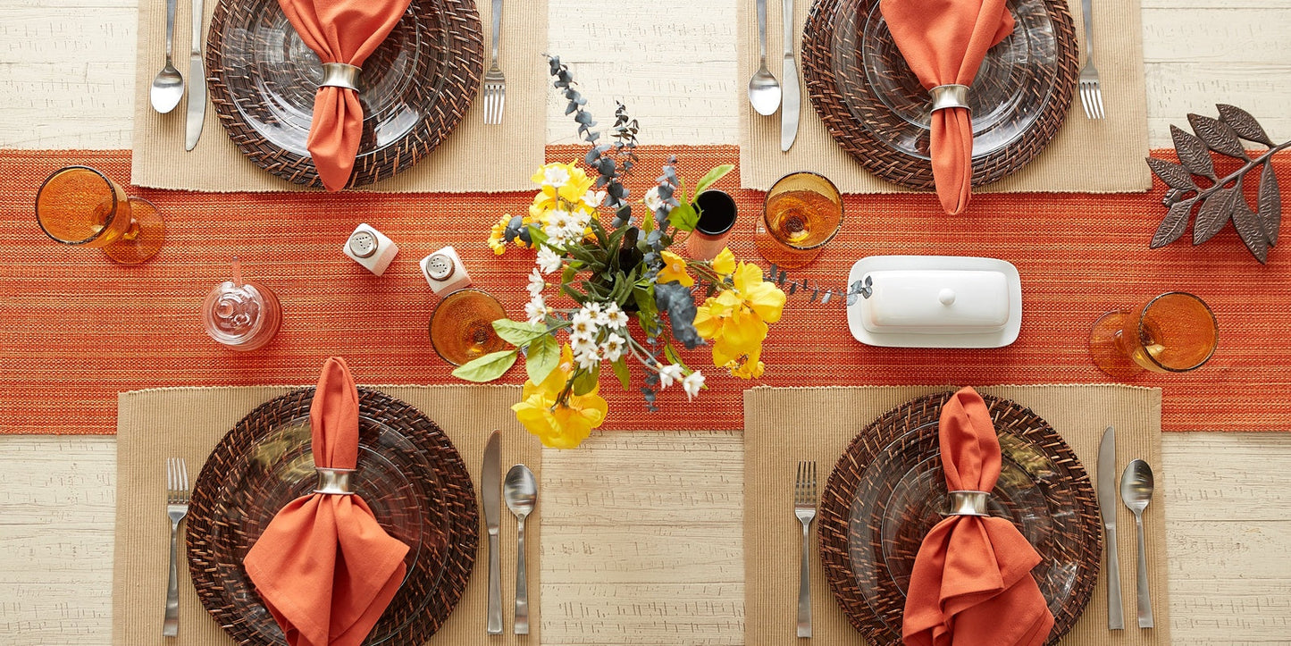 Spice Variegated Fringe Table Runner 13X72