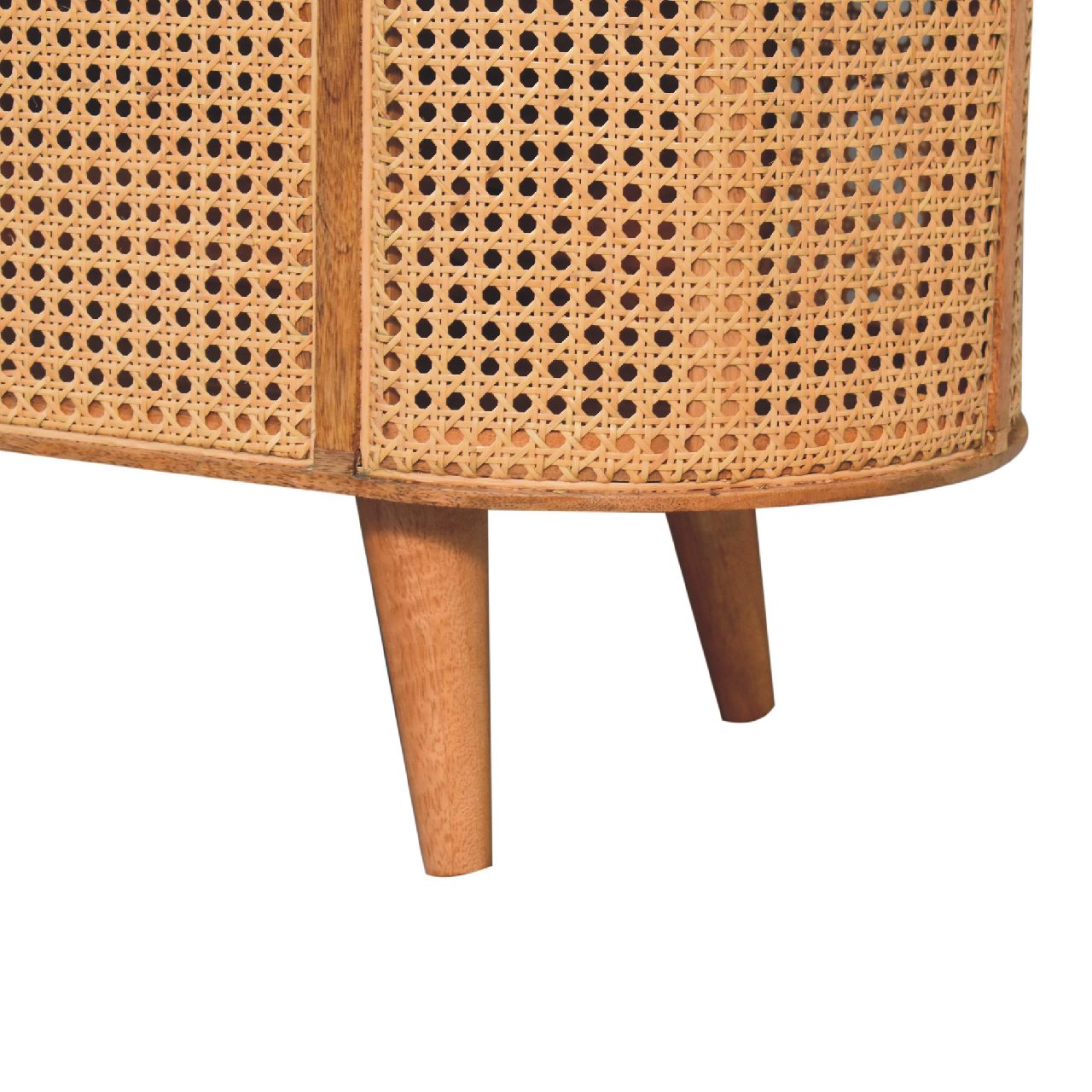Decipher Rounded Lid up Blanket Box with Wood Frame