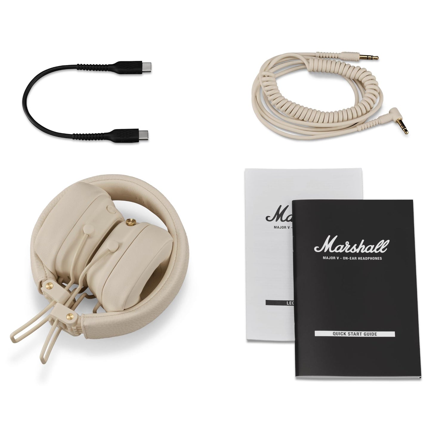 Marshall MAJOR V Wireless On-Ear Bluetooth Headphones (Cream)