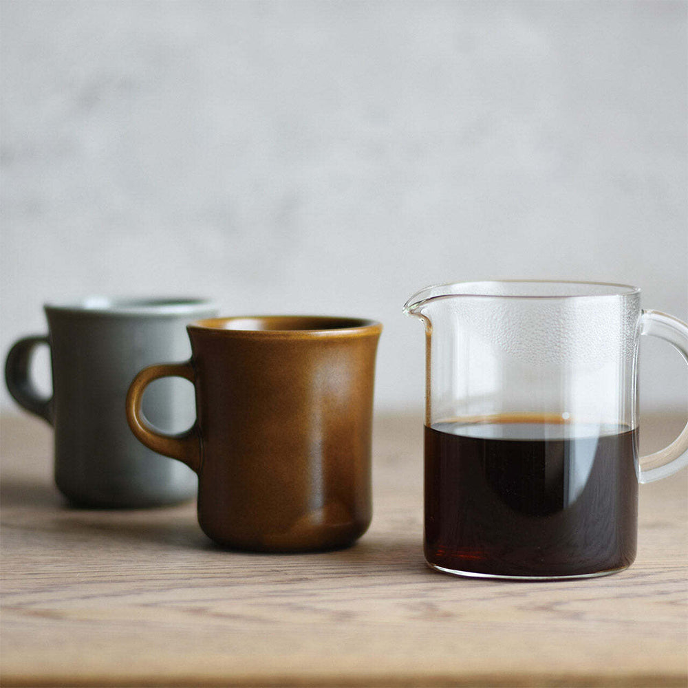 Kinto SCS-02 Glass Coffee Jug 300ml 13cm Small with Handle (Clear)