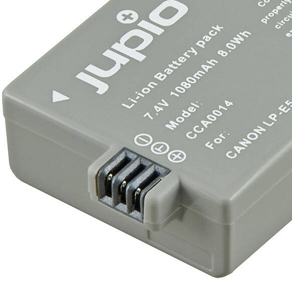 Jupio Li-Ion 7.4V 1080mAh Rechargeable Battery For Canon LP-E5/NB-E5 Camera