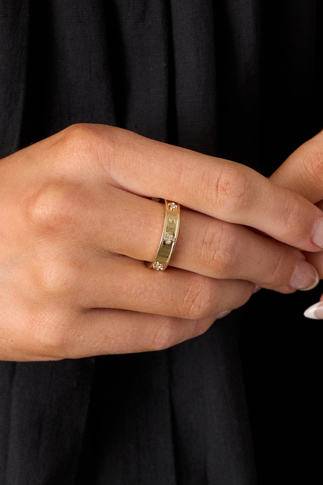 Secret Garden Glow Gold & Rhinestone Ring