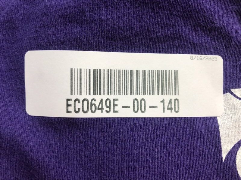 Russell Shirts Mens 2XL Purple Short Sleeve Pullover Crew Neck Graphic Tee