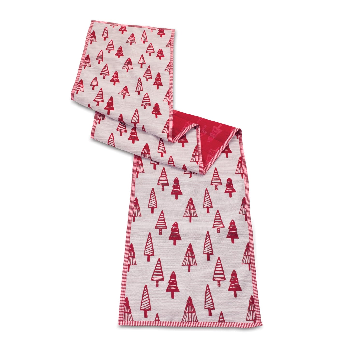 Embroidered Pine Tree Table Runner 72"