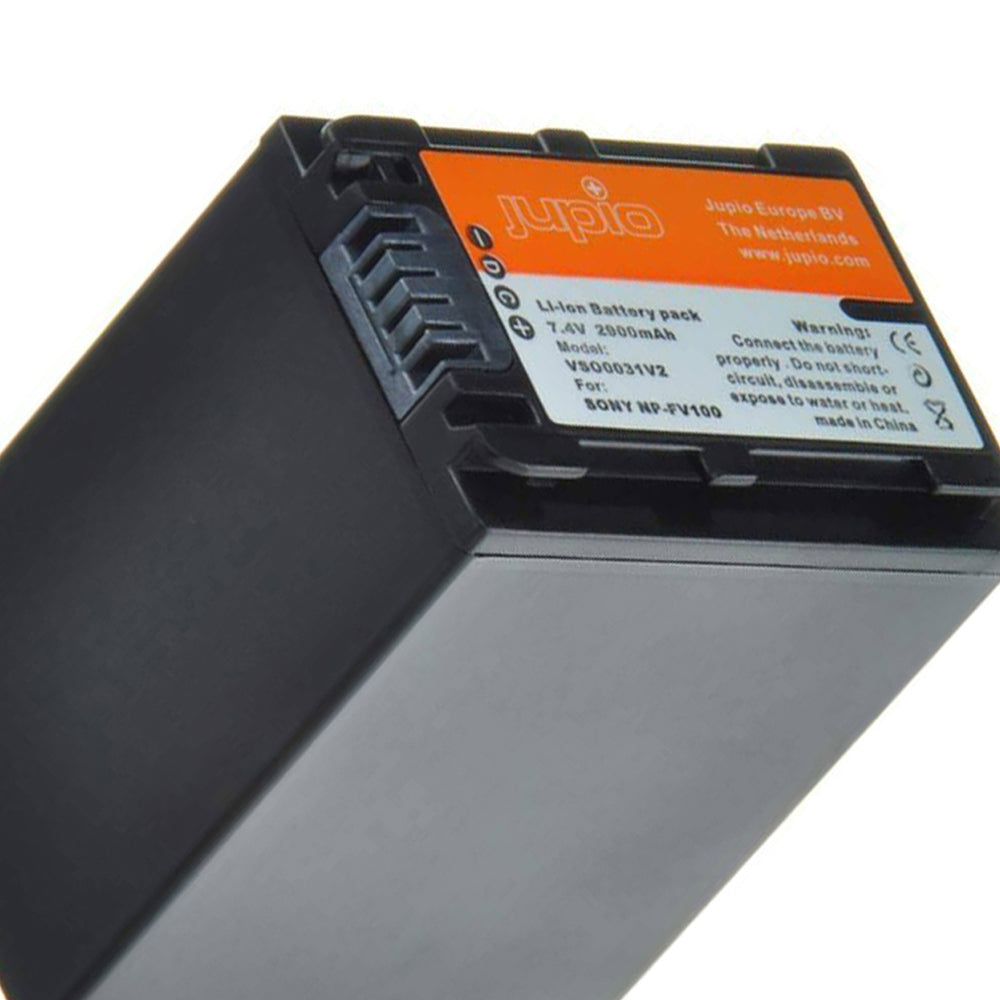 Jupio Li-Ion 7.4V 2900mAh Rechargeable Battery For Sony NP-FV100 Camera