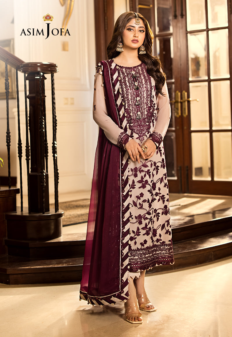 AJJM-11 EMBROIDERED CHIFFON 3 PCS