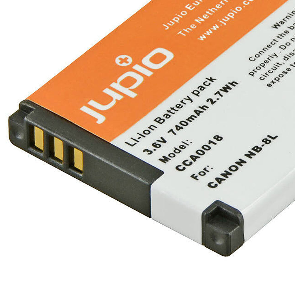 Jupio Li-Ion 3.6V 740mAh Rechargeable Battery For Canon NB-8L Camera