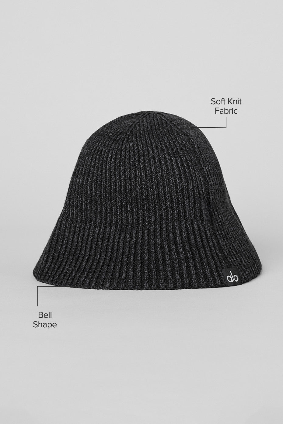 Denim Knit Cloche - Black/Anthracite