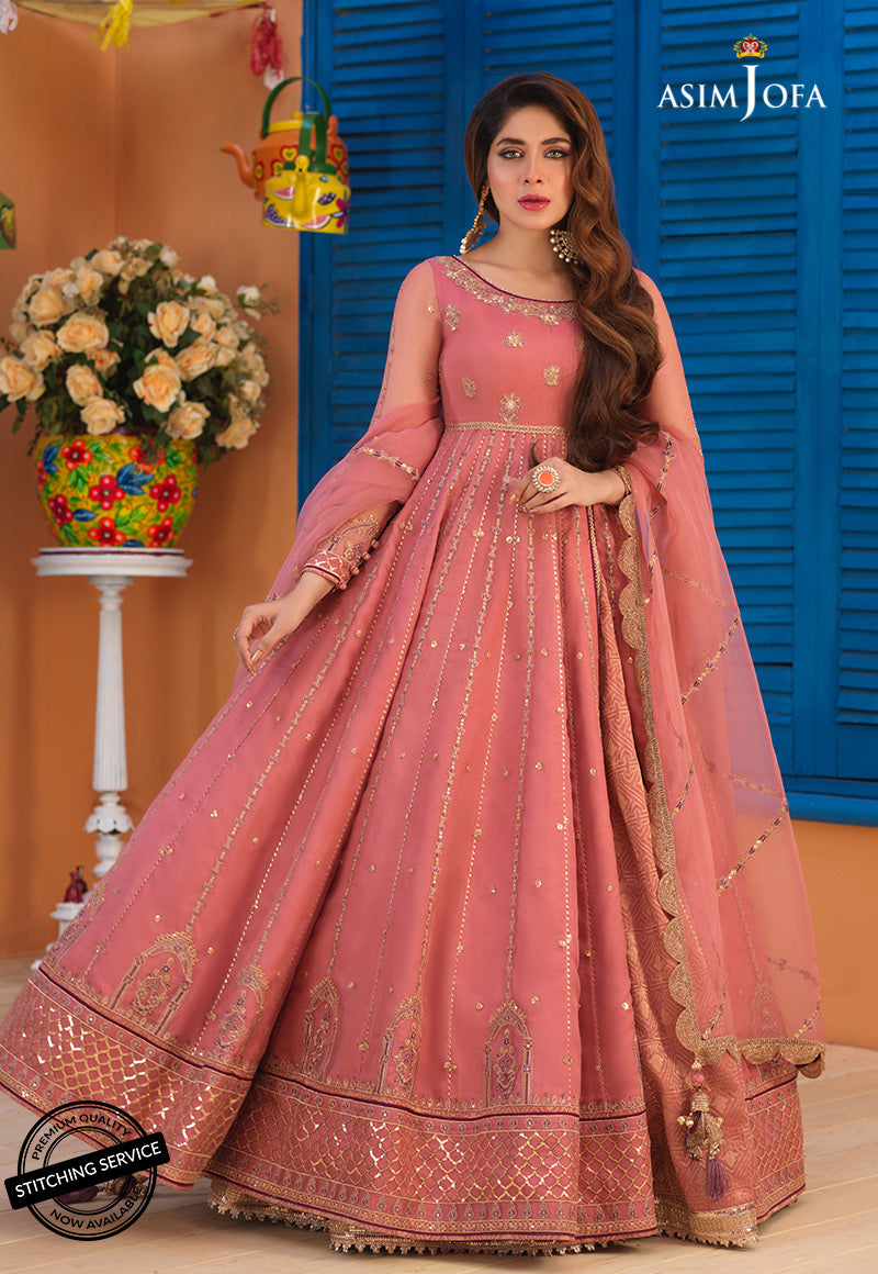 AJFC-67 EMBROIDERED ORGANZA 3 PCS