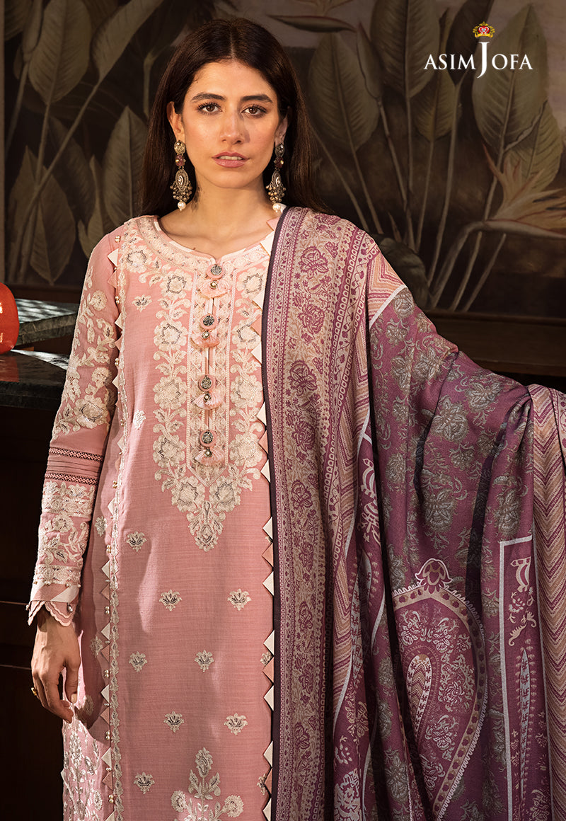 AJK-05 EMBROIDERED COTTON SLUB CROSSHATCH 3 PCS