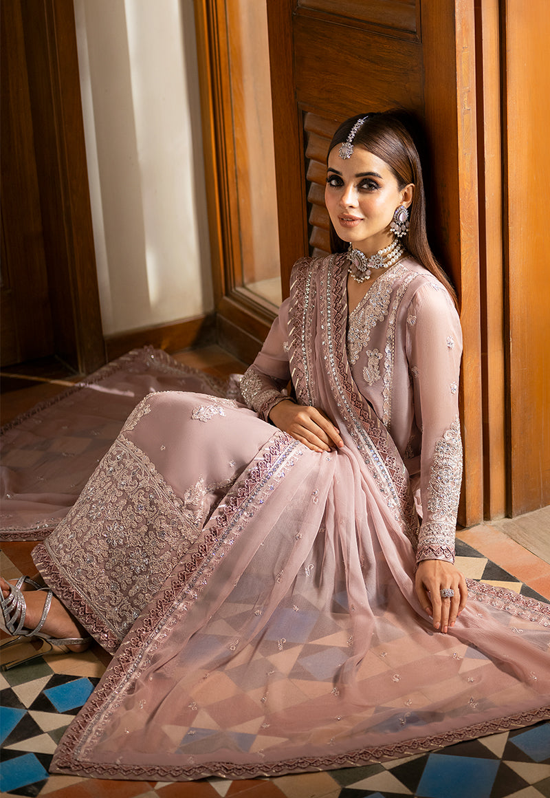 AJKM-17 EMBROIDERED CHIFFON 3 PCS