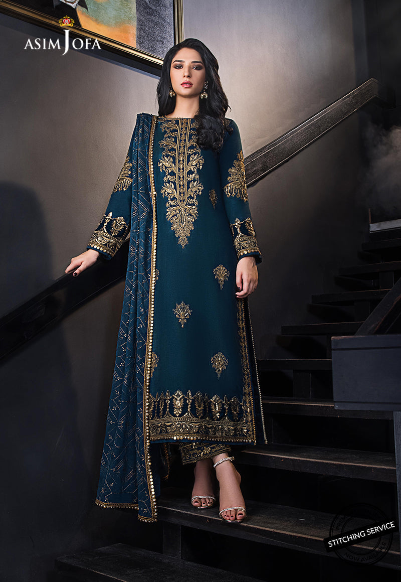 AJRE-09 EMBROIDERED COTTON SILK 3 PCS