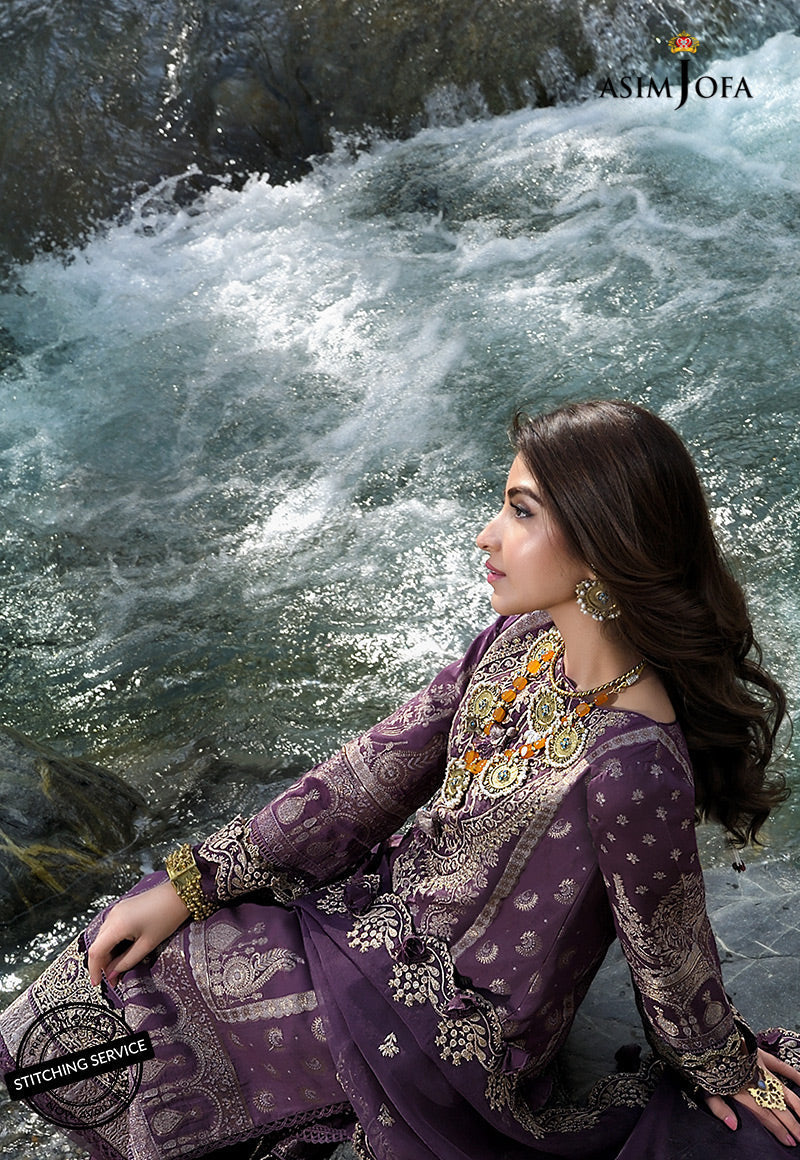 AJSL-12 EMBROIDERED ORGANZA 3 PCS
