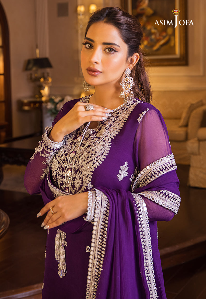 AJSM-25 EMBROIDERED CHIFFON 3 PCS