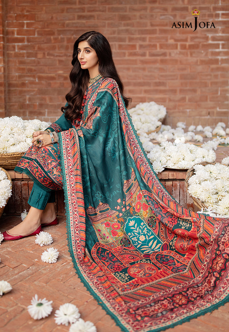 AJW-15 EMBROIDERED KHADDAR 3 PCS
