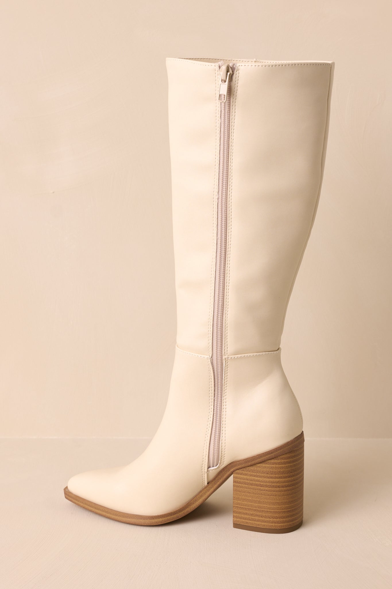 Sapphire Twilight Ivory Knee High Boots
