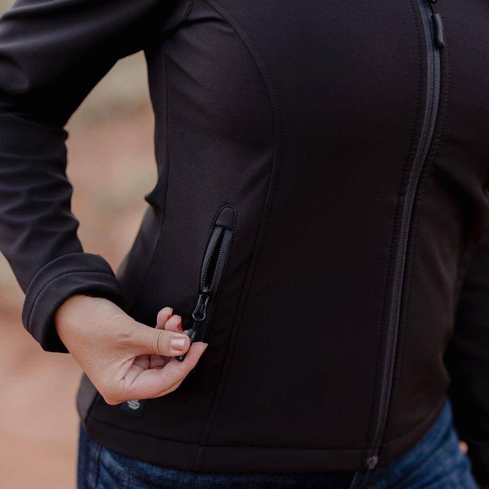 Women's Soft Shell Hoodie - Black