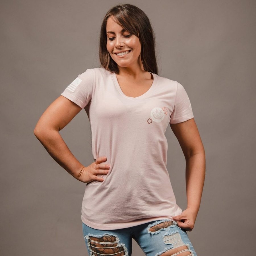 Women's Be Nice V-Neck - Light Pink
