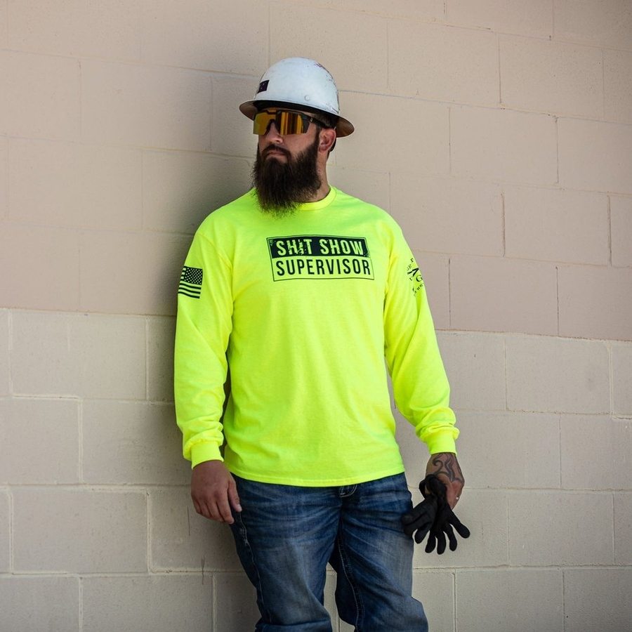 Sh*t Show Supervisor Long Sleeve - Safety Green