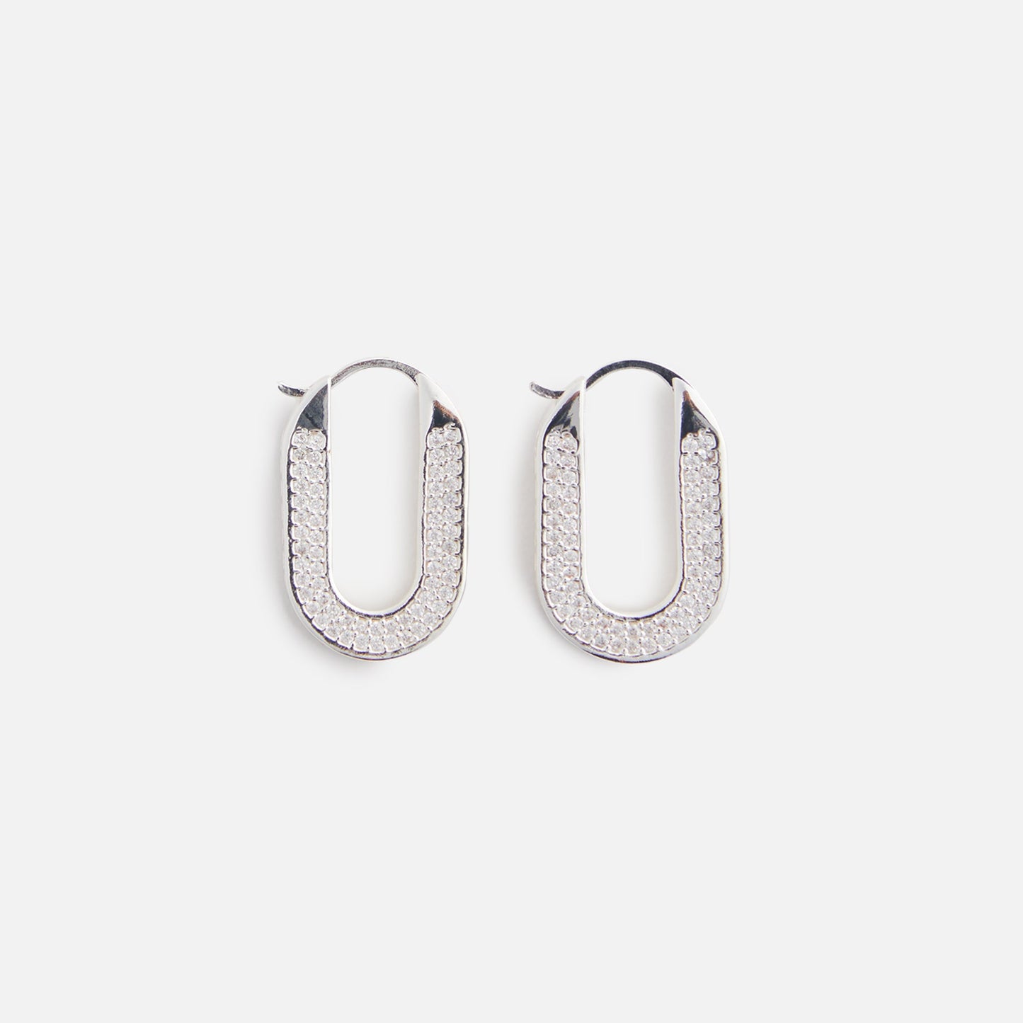 Crystal Haze Travel Gift Hoops - Silver