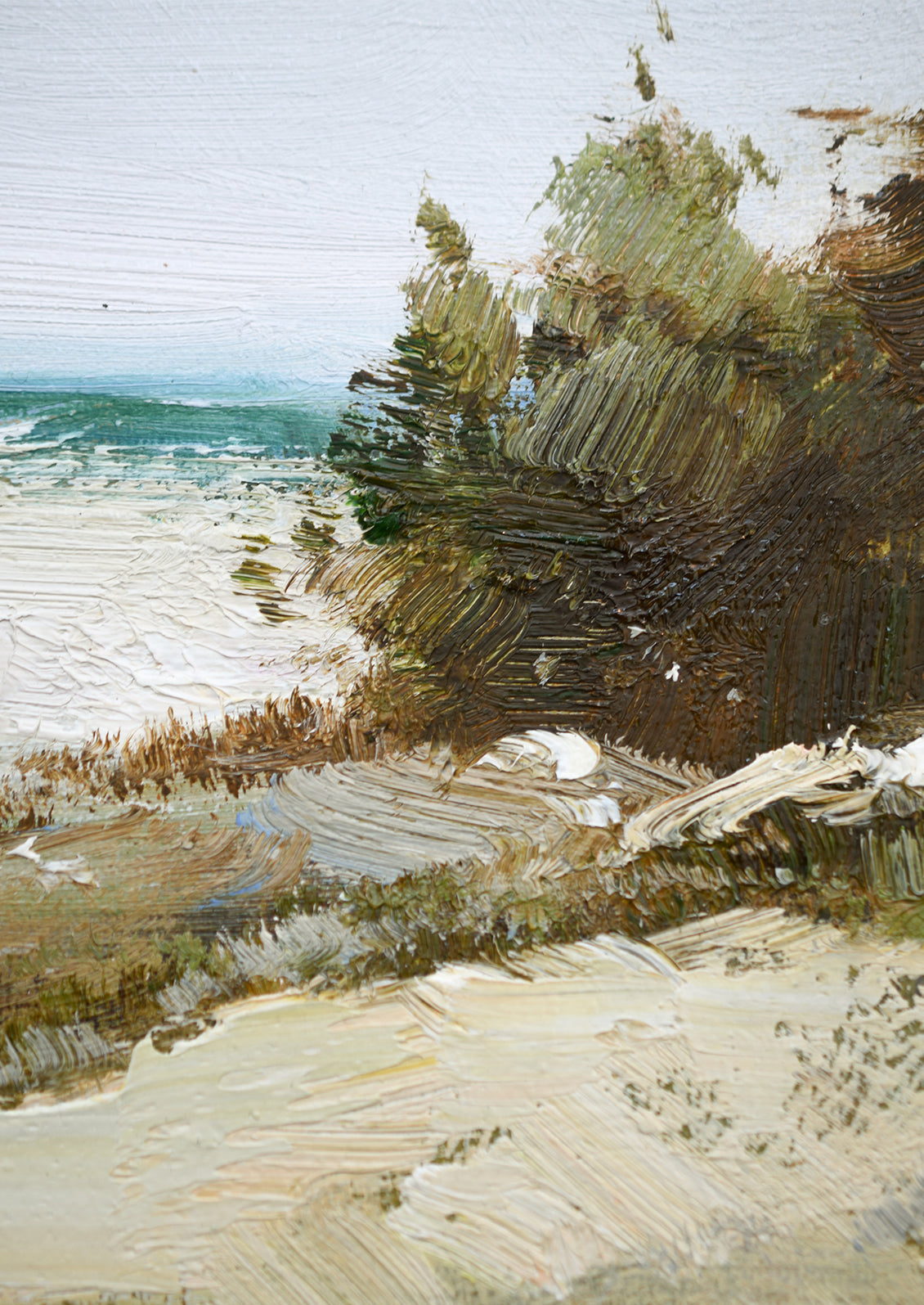 'Distant Sailboats' Oil Painting