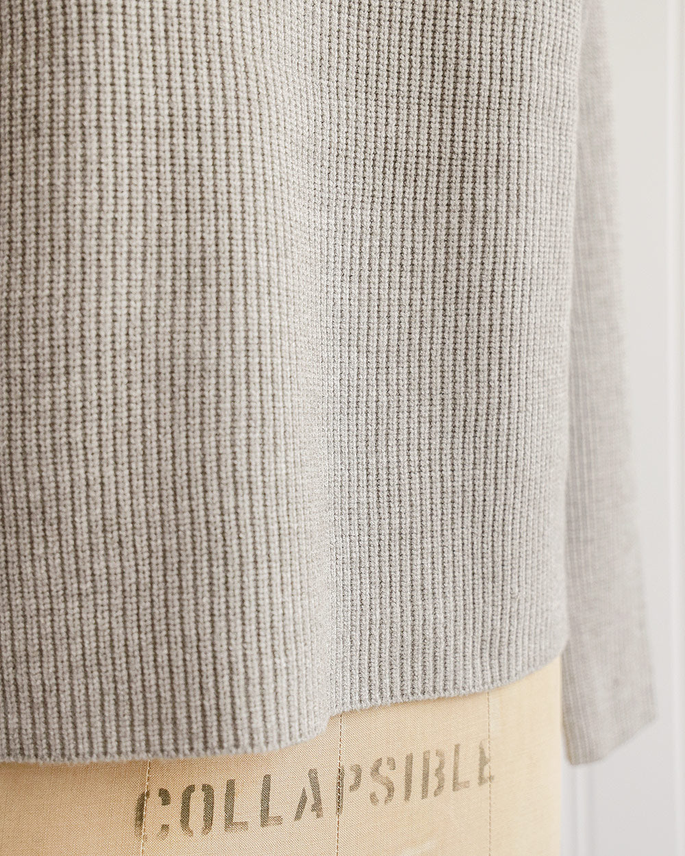 Guernsey Grey Waffle Knit Top