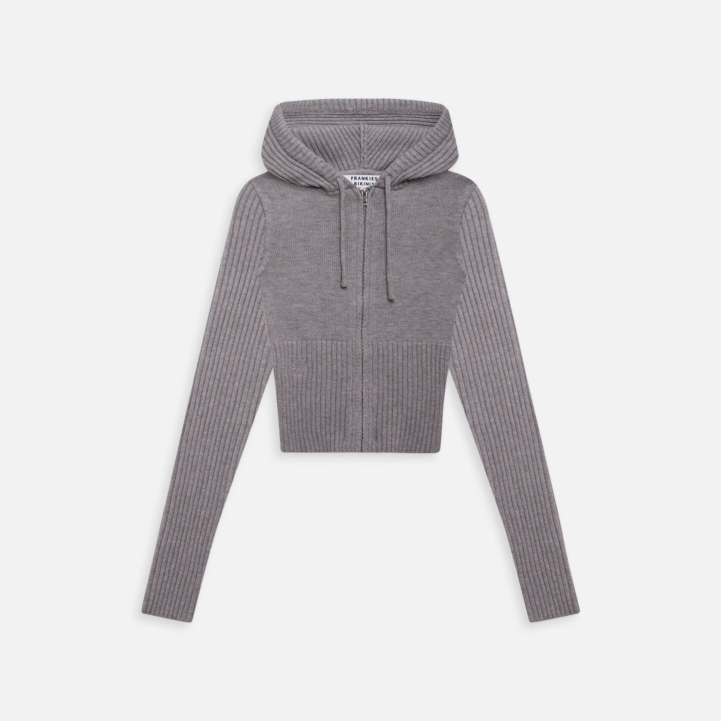 Frankies Bikinis Heritage Cloud Knit Hoodie - Rain Cloud