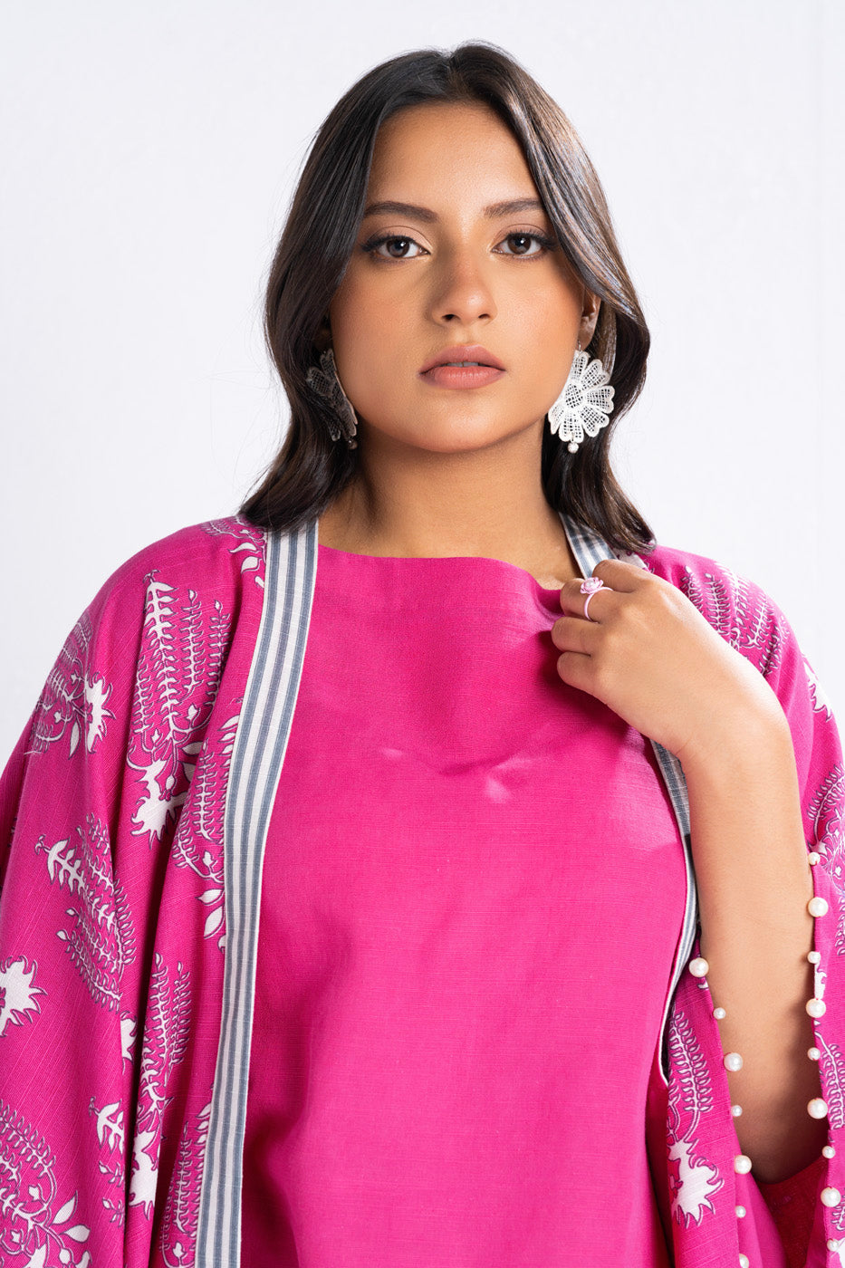 3 Piece Printed Khaddar Suit With Light Khaddar Dupatta