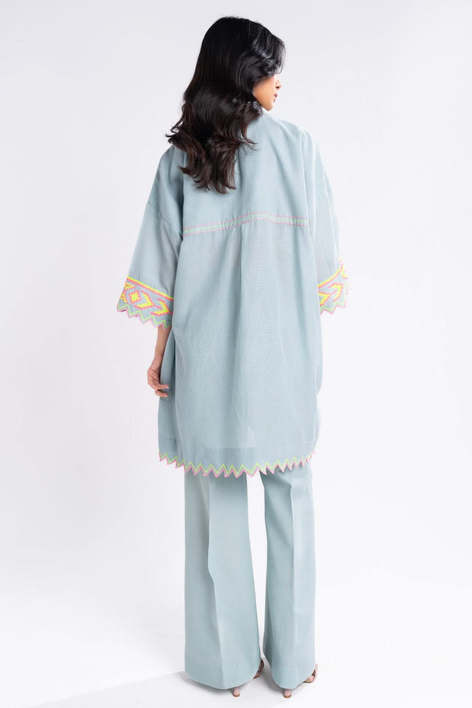 2 Piece Embroidered Kirundi Suit With Karandi Trouser