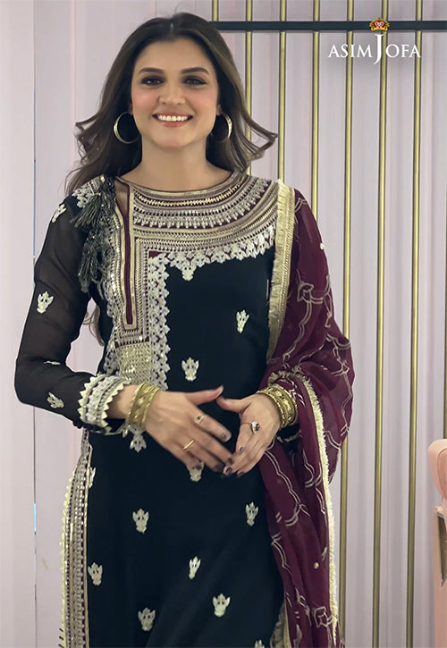 AJSM-37 EMBROIDERED CHIFFON 3 PCS