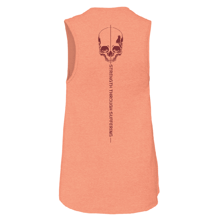 Women's Strength Through Suffering Everyday Tank - Heather Sunset