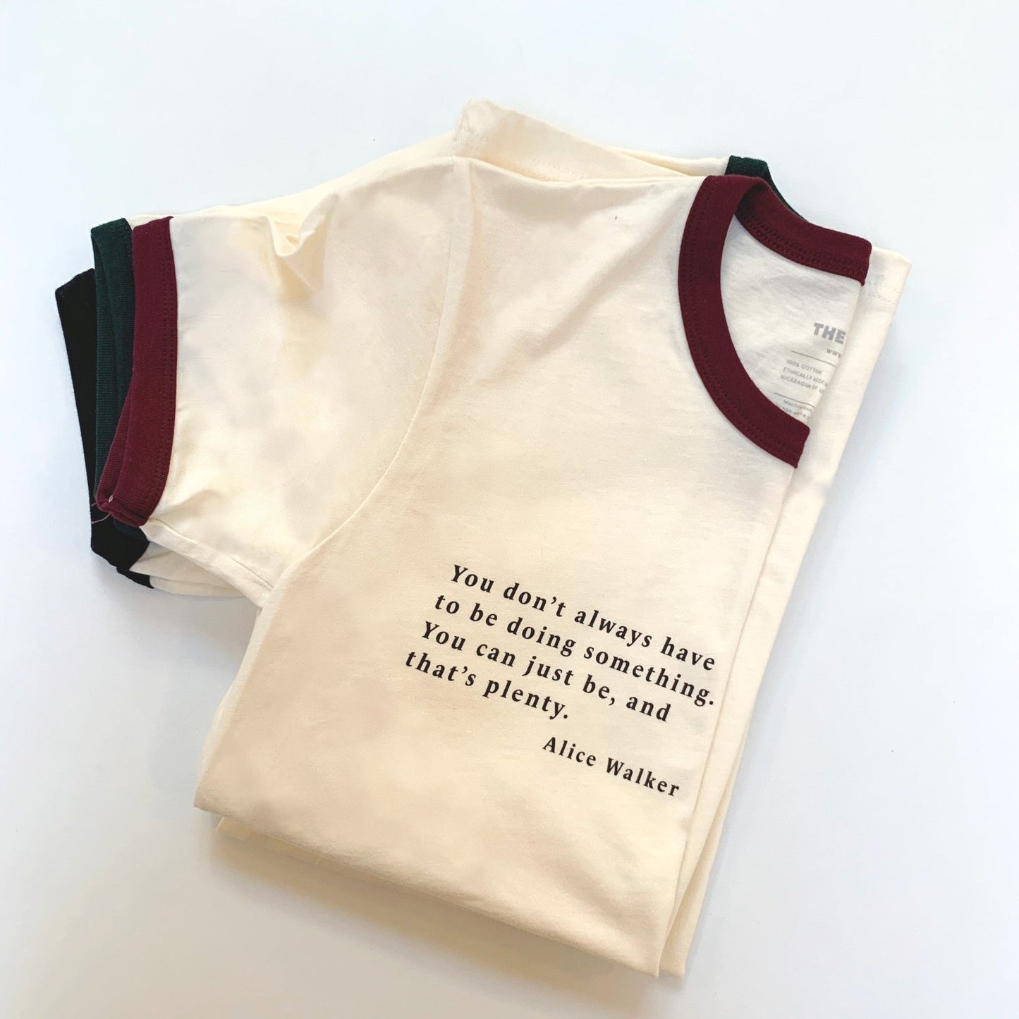 Alice Walker Quote Unisex Ringer Tee