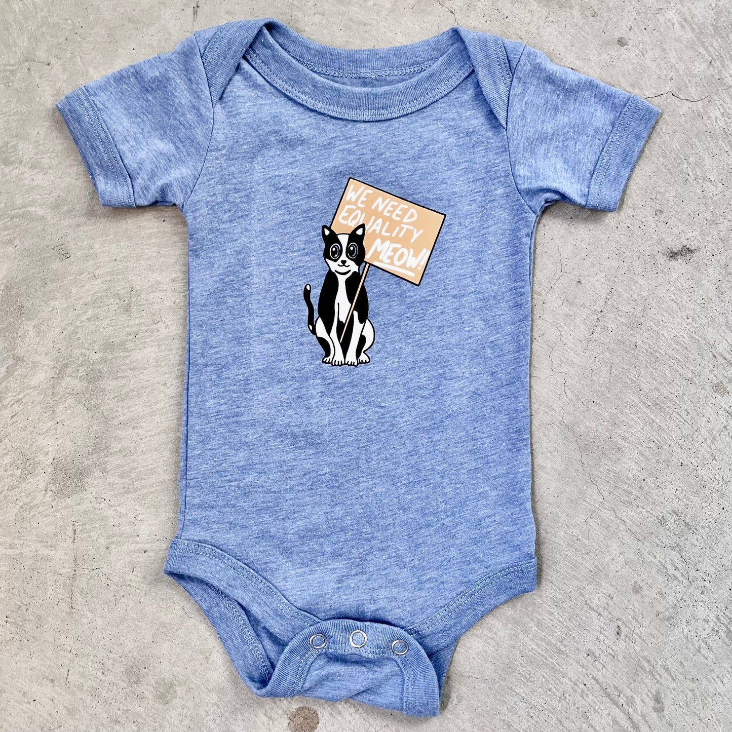 We Need Equality Meow Onesie + Kids Tee