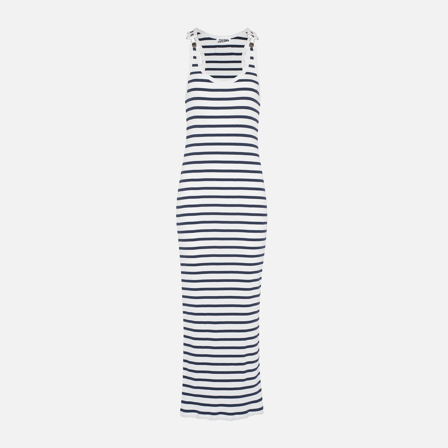Jean Paul Gaultier Ribbed Mariniere Long Dress - White