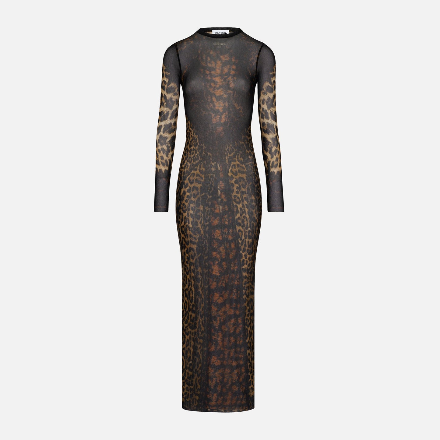 Jean Paul Gaultier Mesh Long Dress With Lace - Leopard
