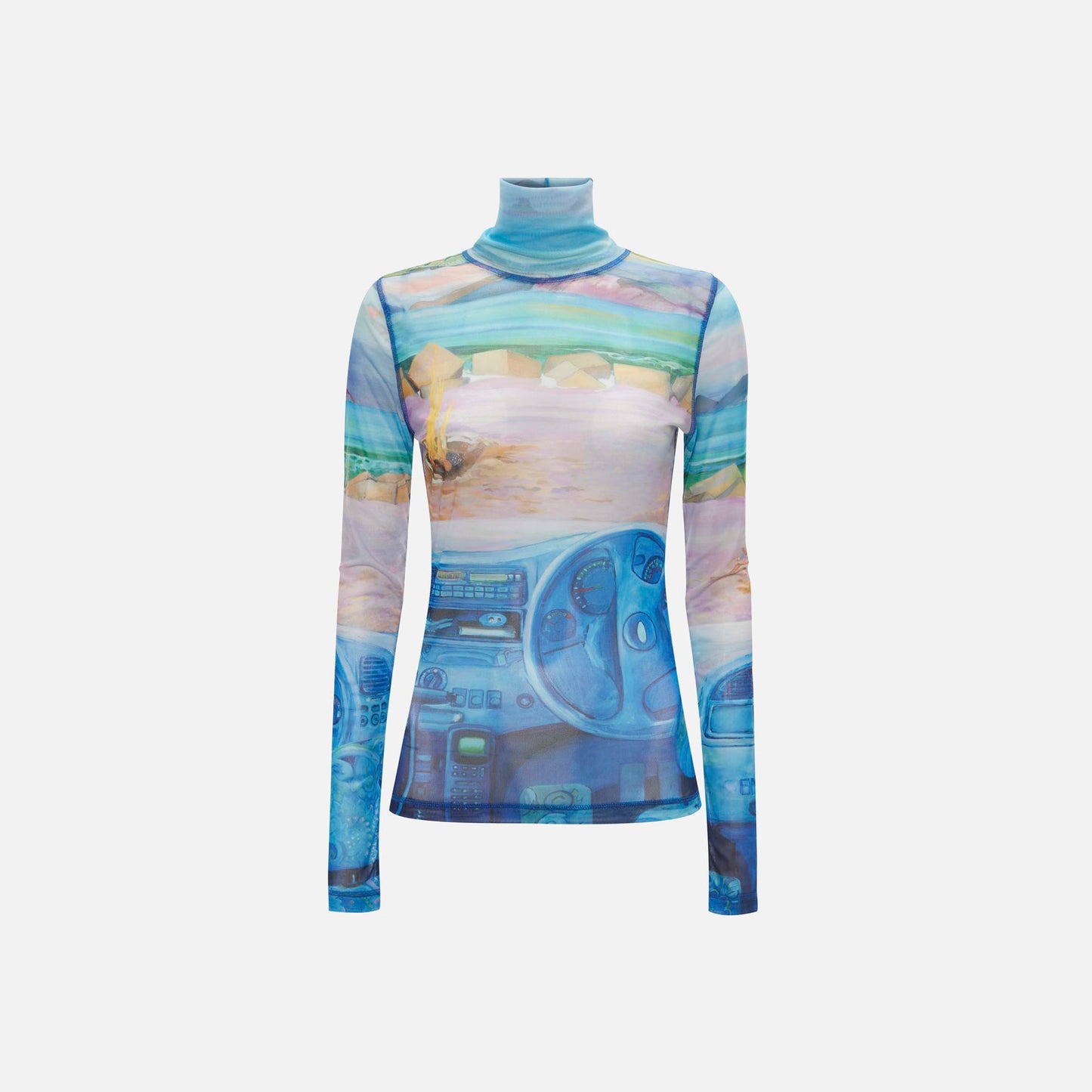 JW Anderson Underpinning Turtleneck Top - Cornflower Blue