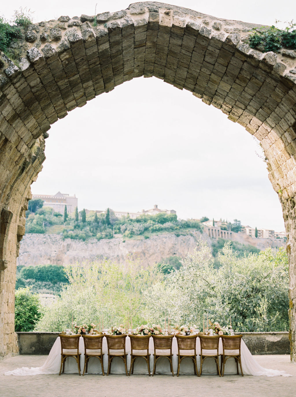 Wedding Head Table / Sheer Silk Table Overlay {Antique White}