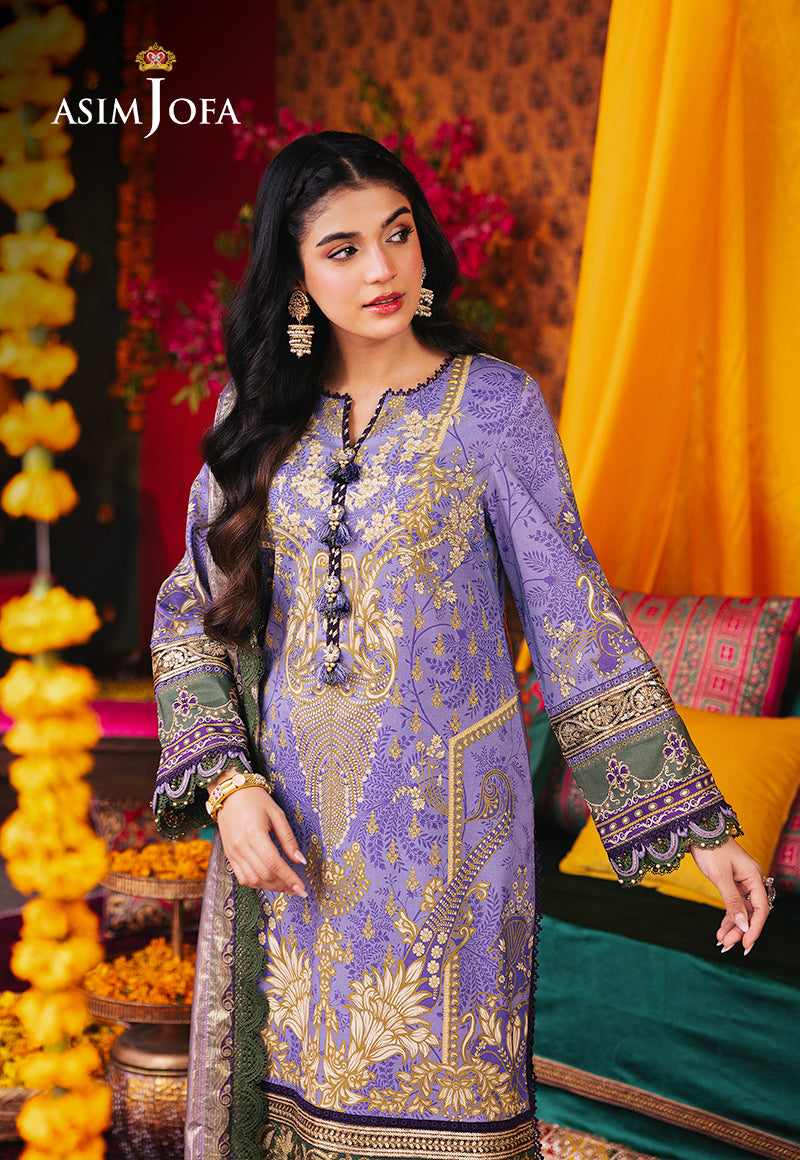 AJRA-17 EMBROIDERED LAWN 3 PCS
