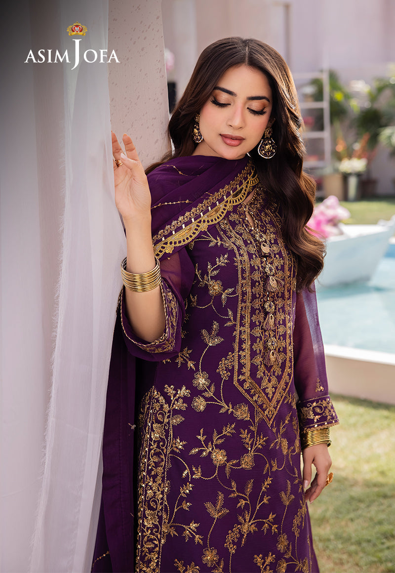 AJCFP-08 EMBROIDERED CHIFFON 3 PCS