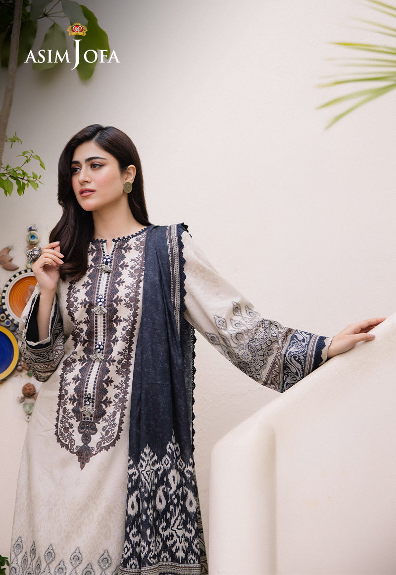 AJBU-02 PRINTED LAWN 3 PCS