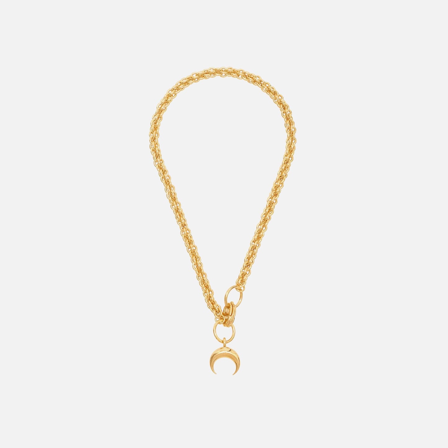 Marine Serre Moon Charm Necklace - Gold