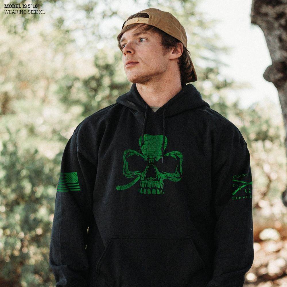 Clover Skull Hoodie - Black