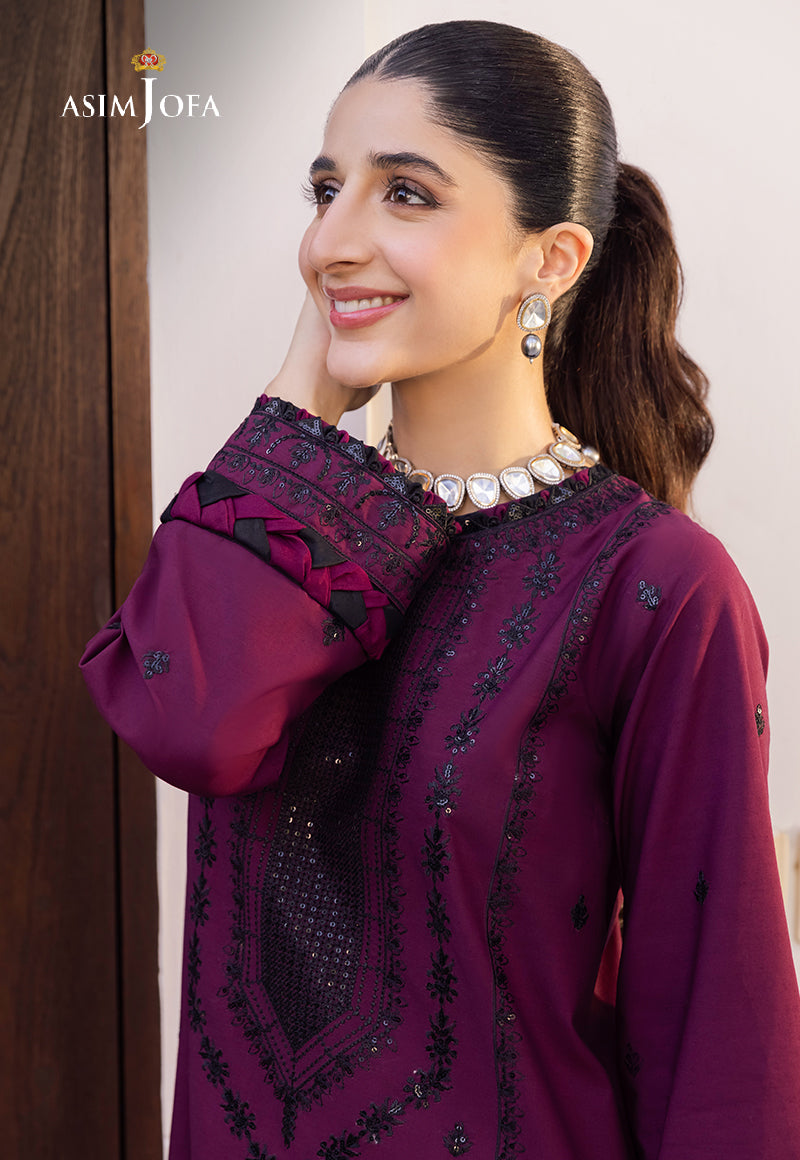 AJZS-01 EMBROIDERED CHANDERI COTTON 1 PC
