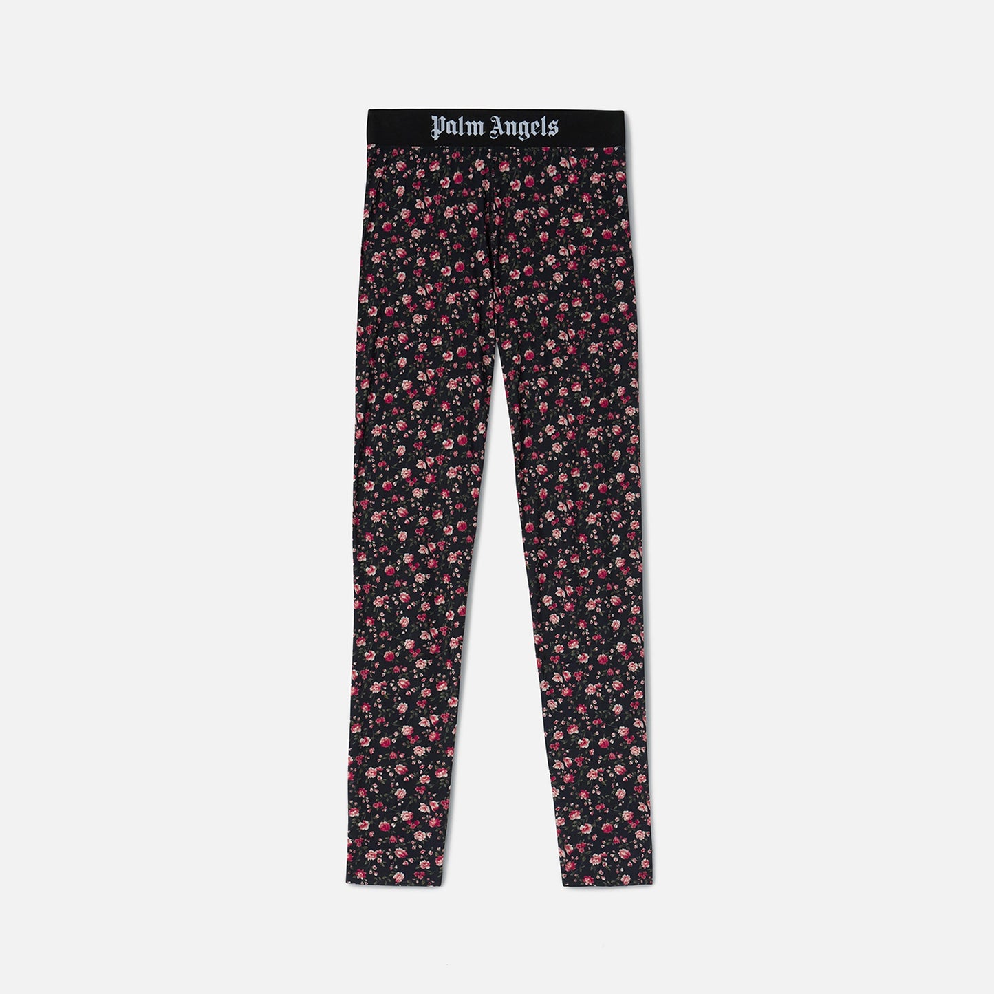 Palm Angels Flower Print Classic Legging - Black / Pink