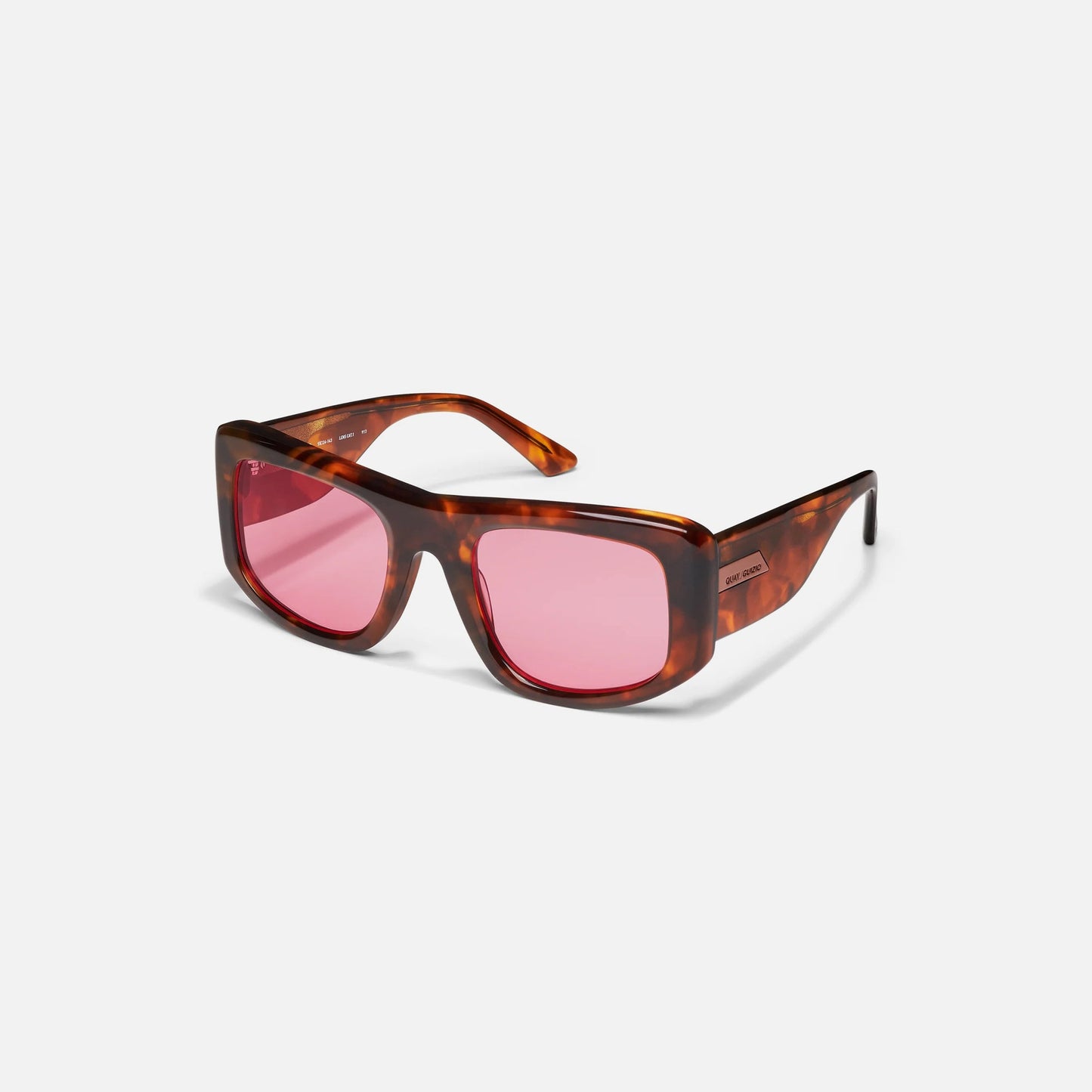 Quay for Guizio 53MM Uniform Square - Brown Tort / Rose