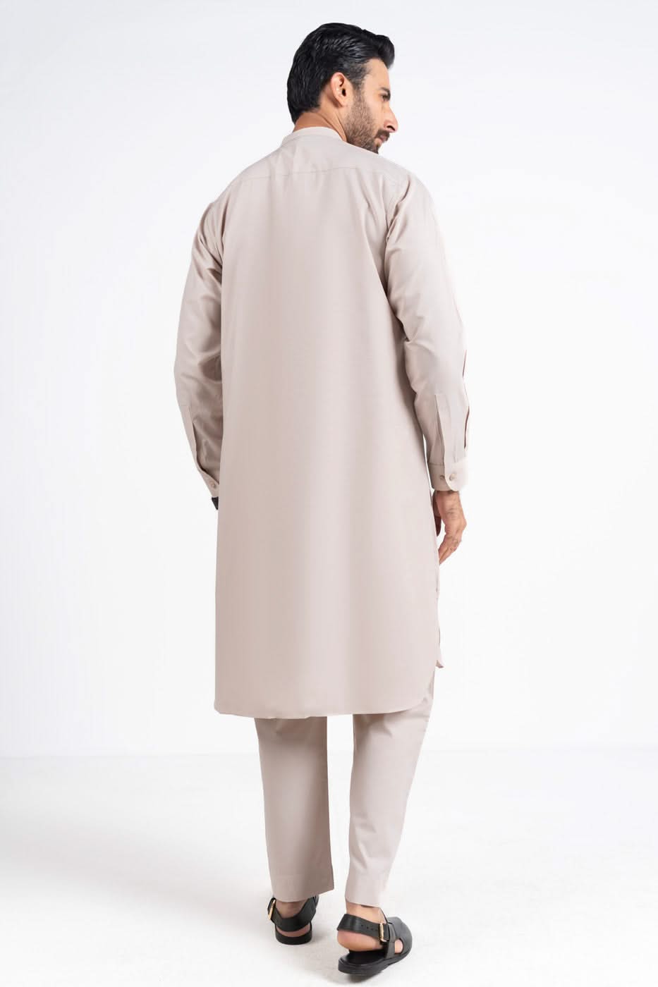 Dyed Blended Kurta Trouser