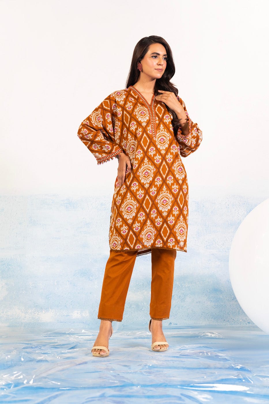 1 Pc Printed Silver Lawn Shirt