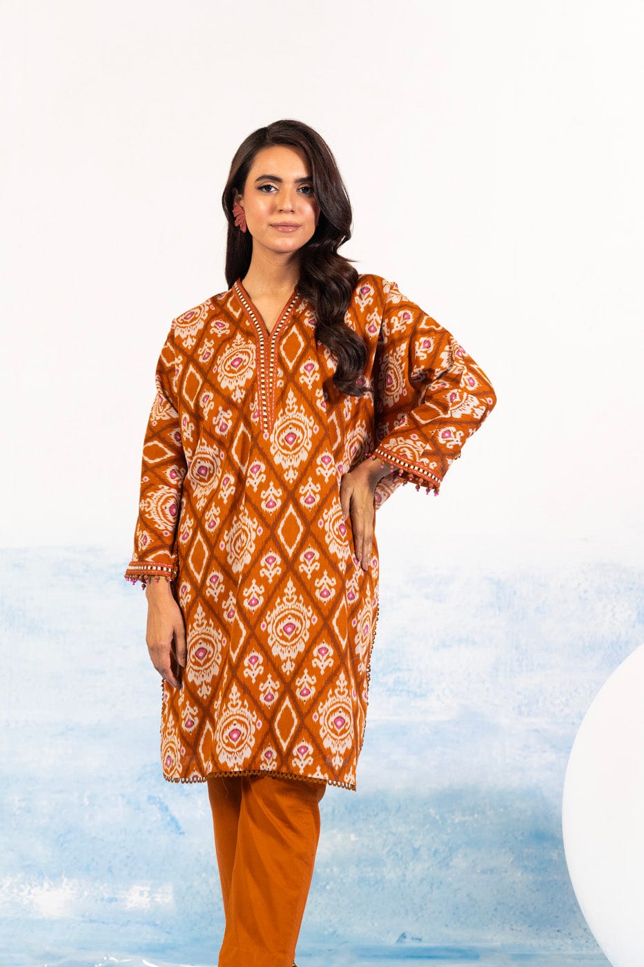 1 Pc Printed Silver Lawn Shirt