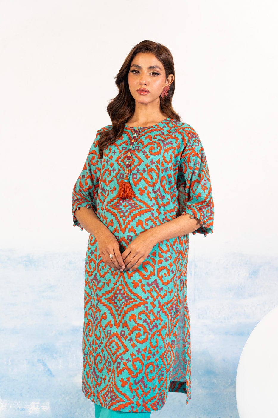 1 Pc Printed Silver Lawn Shirt