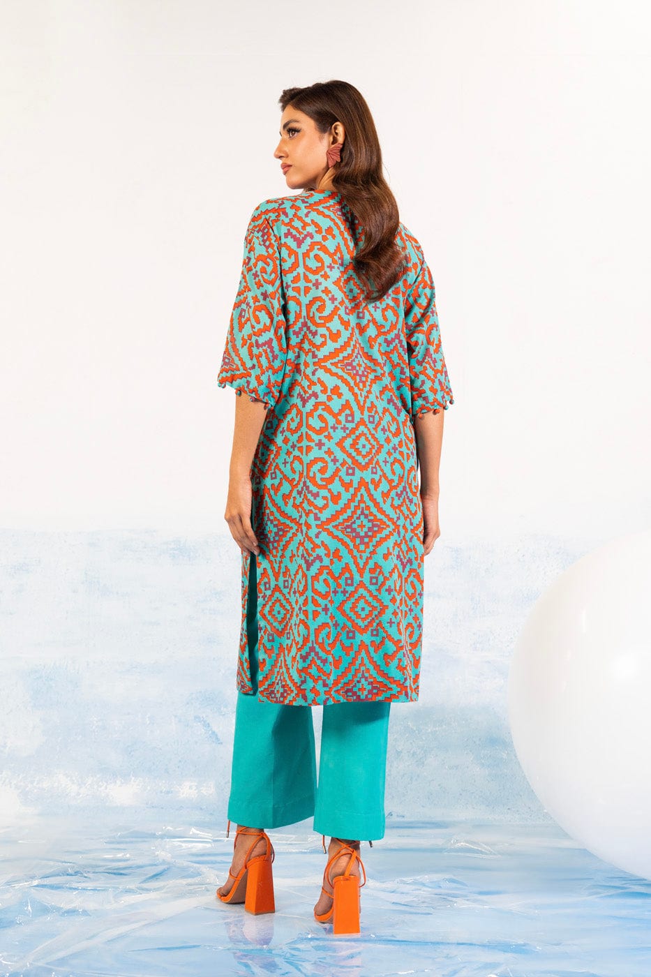 1 Pc Printed Silver Lawn Shirt